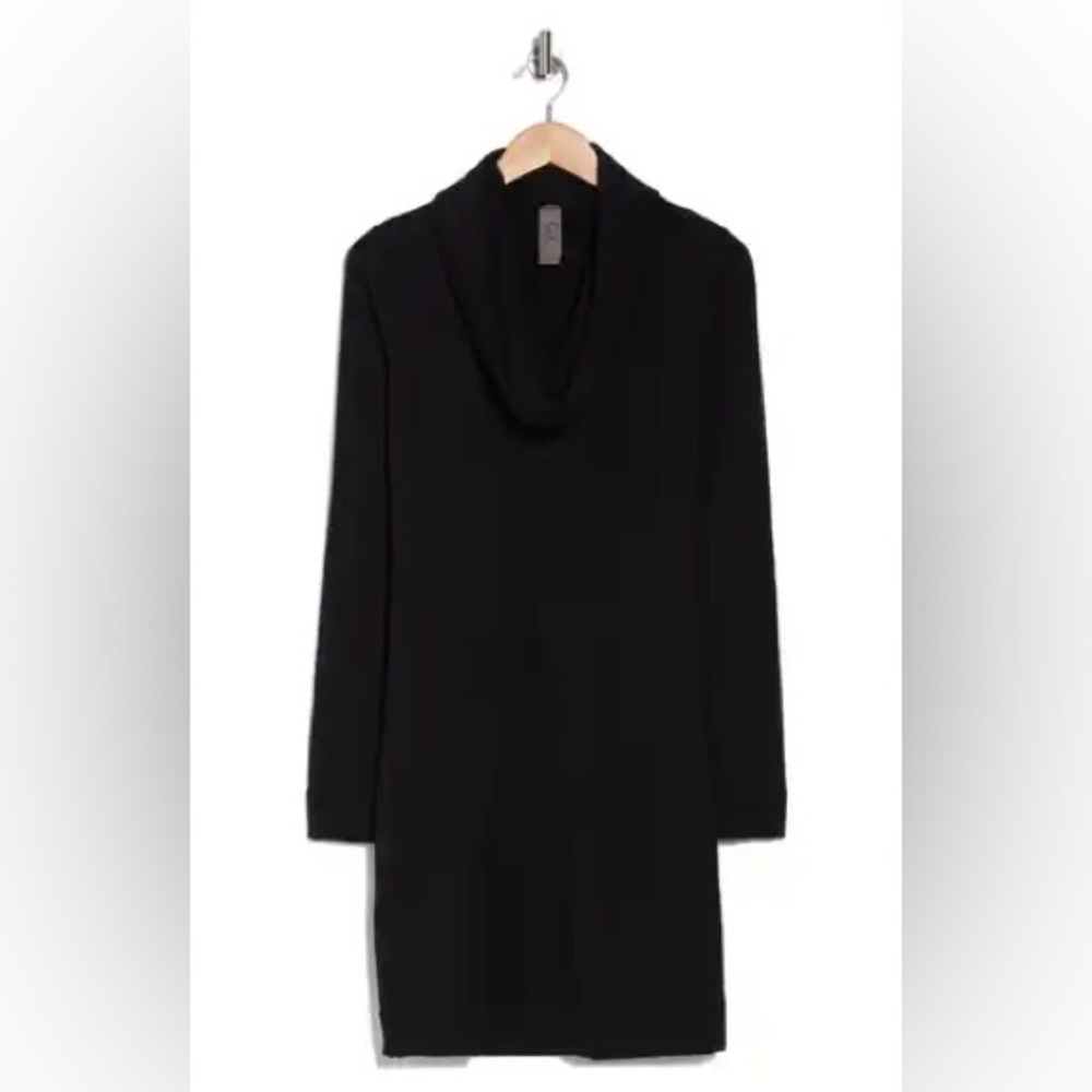 Go Couture Women’s Cowl Neck Long Sleeve Black Dress Size XL NWOT